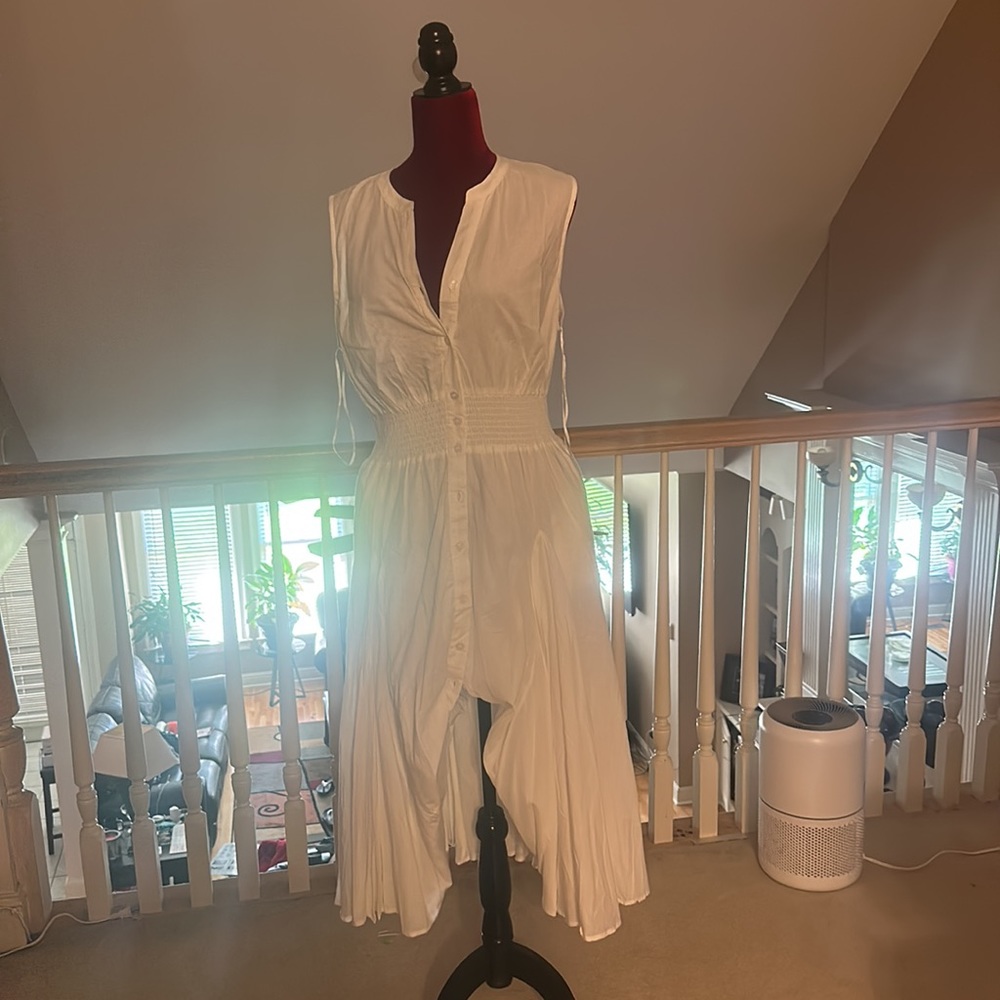 White button down dress